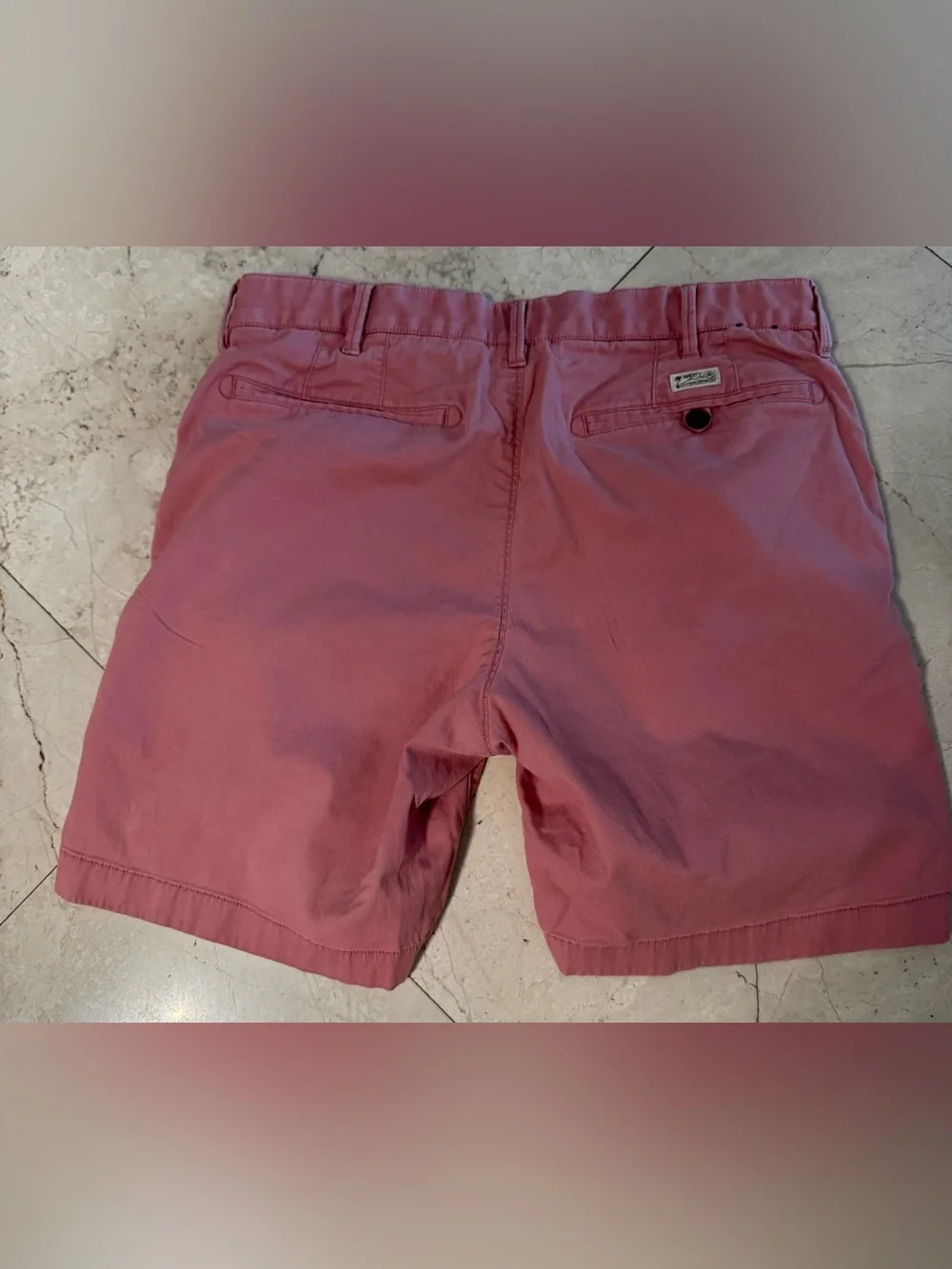 Faherty Rose Cotton Chino Flat-Front Shorts. BB21